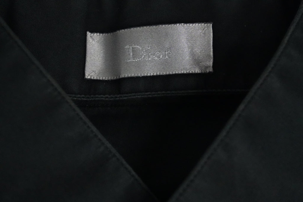 Dior AW06 high collar black shirt