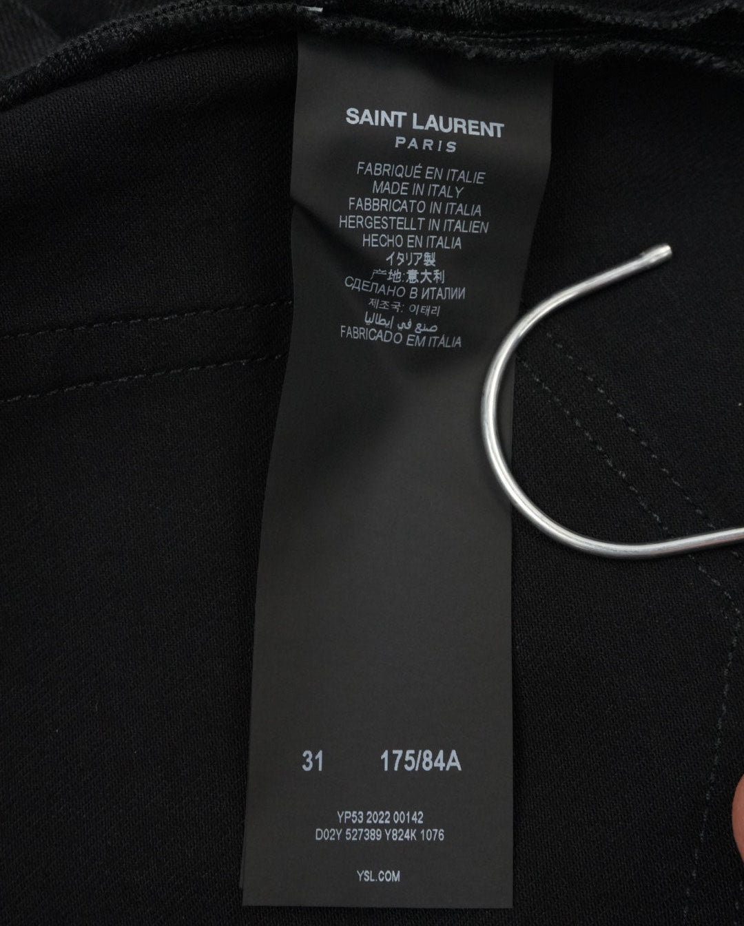 Saint Laurent 2022 waxed denim