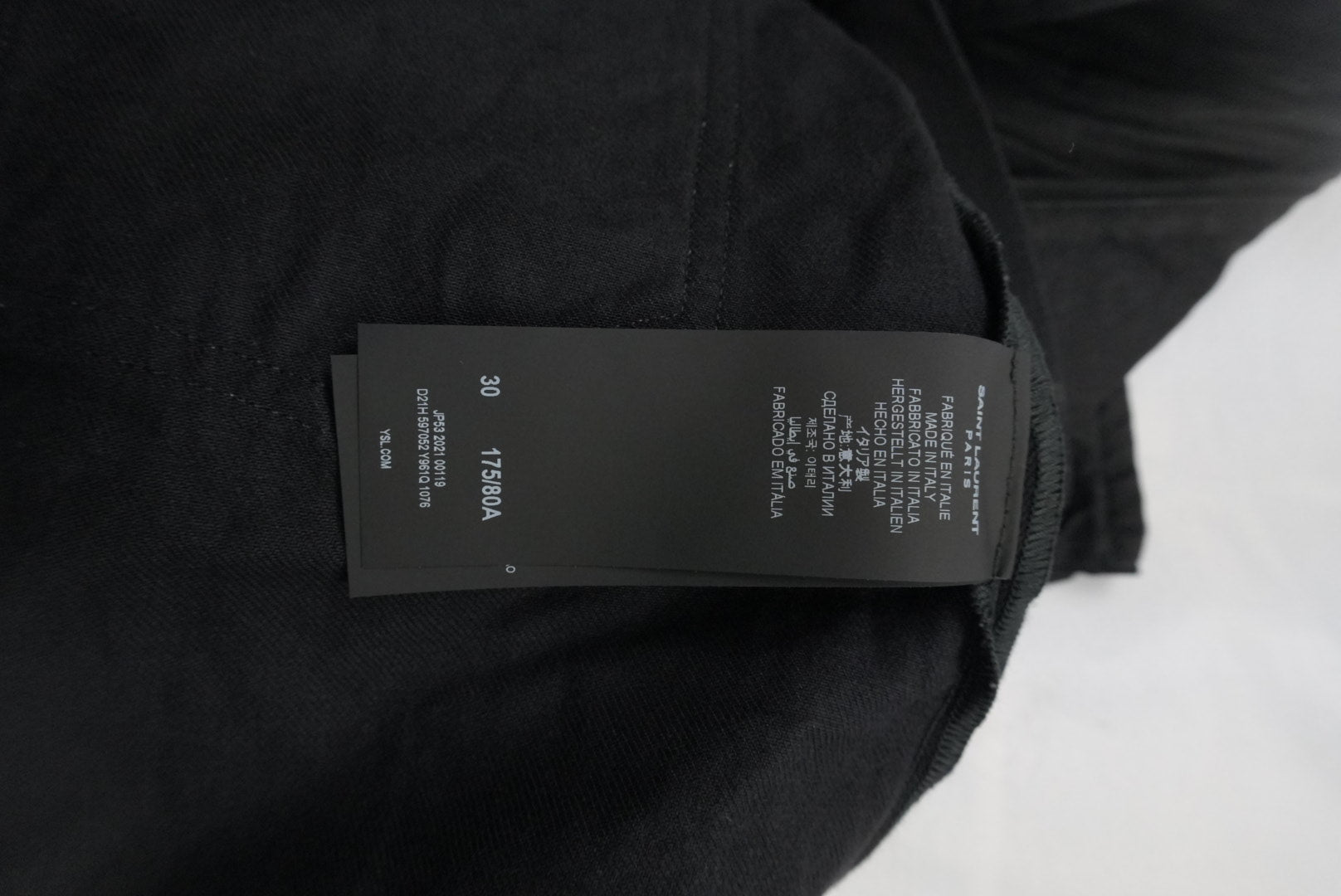 Saint Laurent 2021 waxed denim