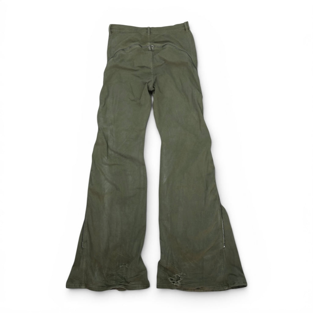 Rick Owens SS24 Lido waxed bolan banana cut denim