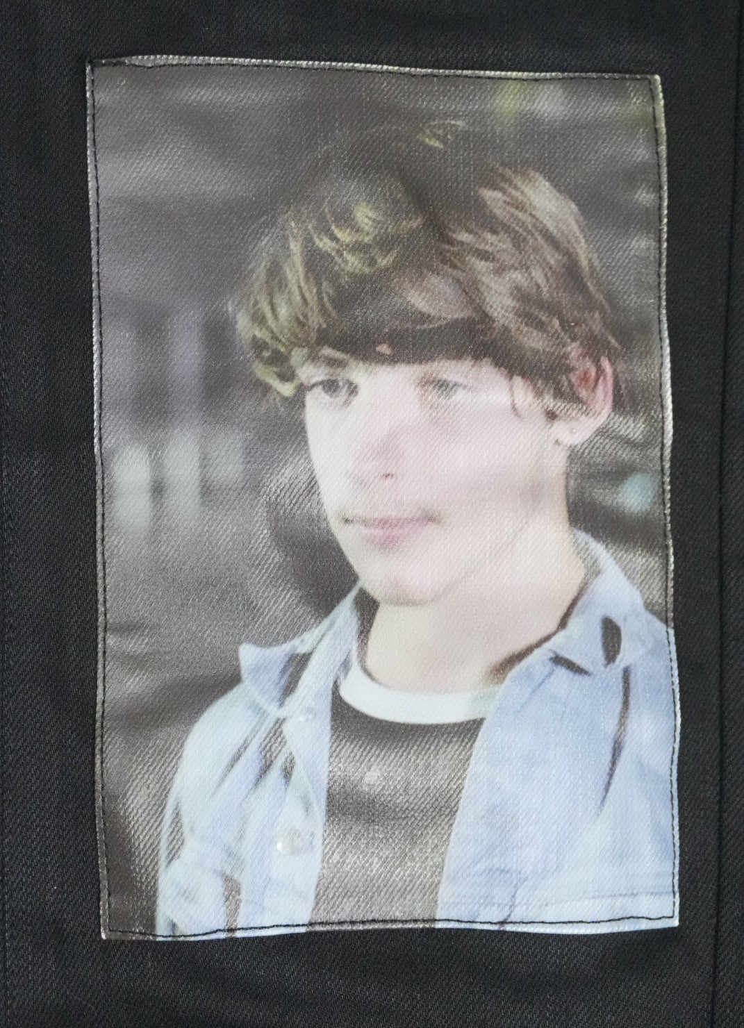 Raf Simons AW18 Christiane F. Patches waxed denim