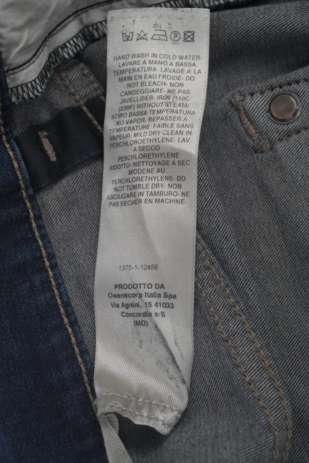 Rick Owens SS19 Babel sample waxed detroit denim