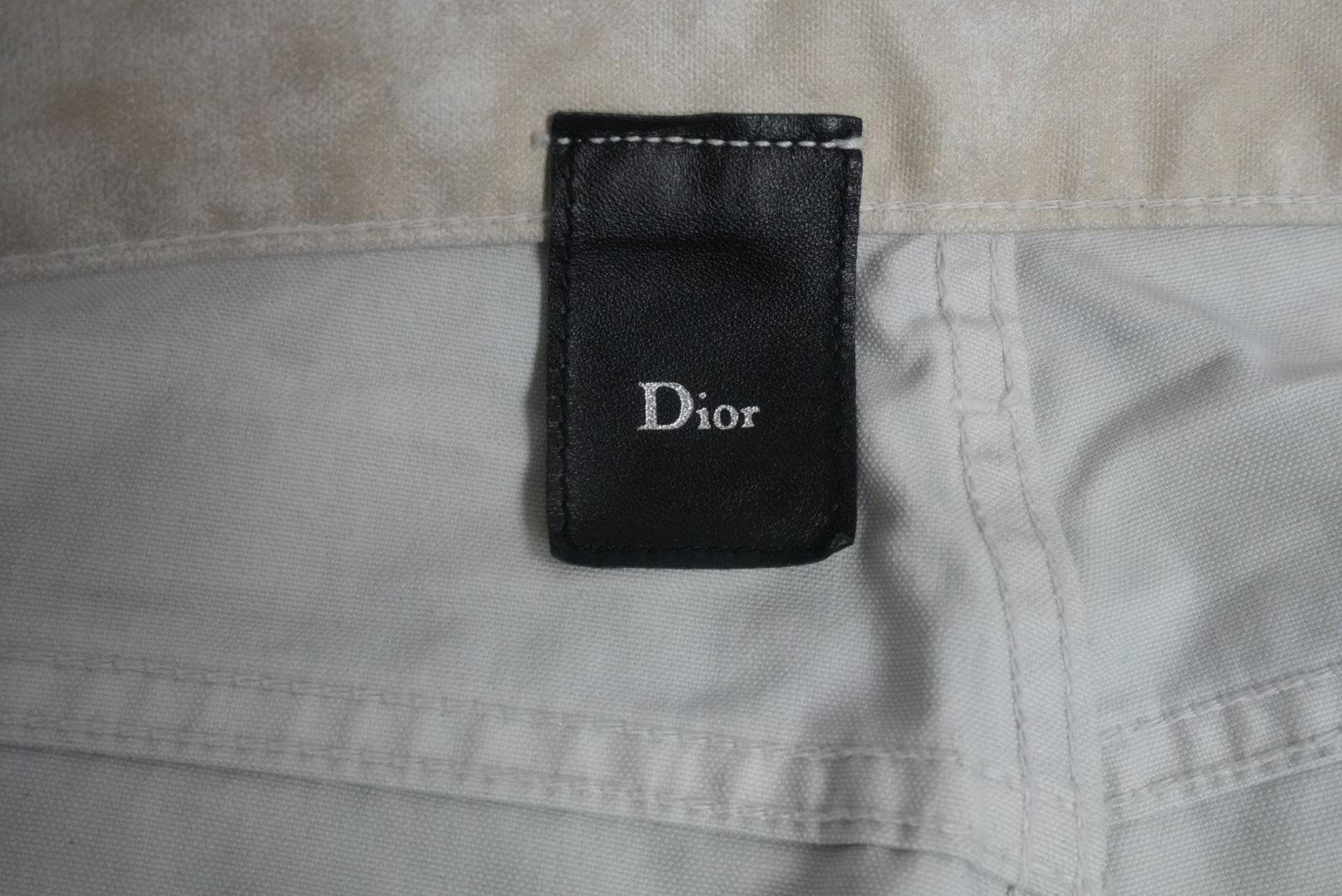 Dior AW03 “Luster” waxed white denim