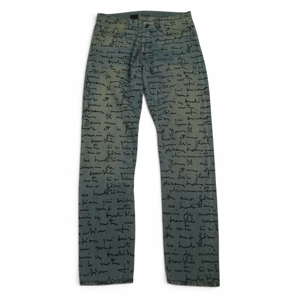 Dior SS15 script denim