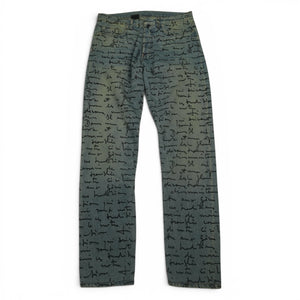 Dior SS15 script denim
