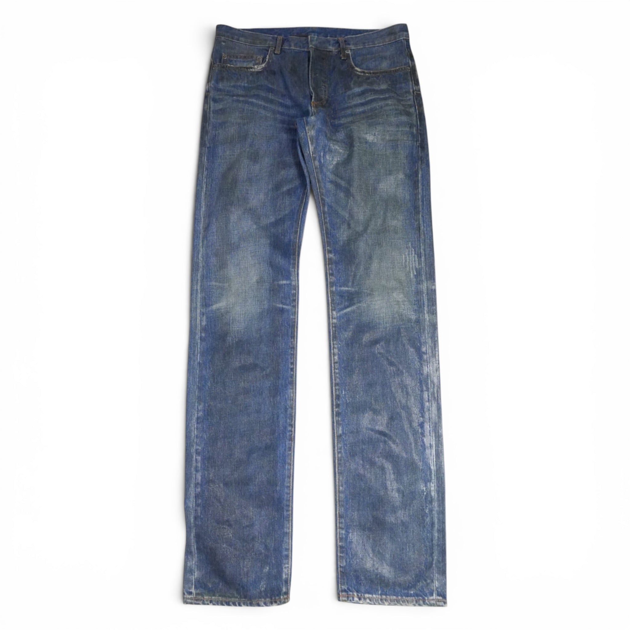 Dior AW07 waxed green “luster” denim