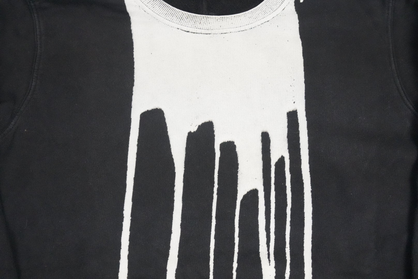 Rick Owens FW16 Mastodon bleach vomit sweatshirt