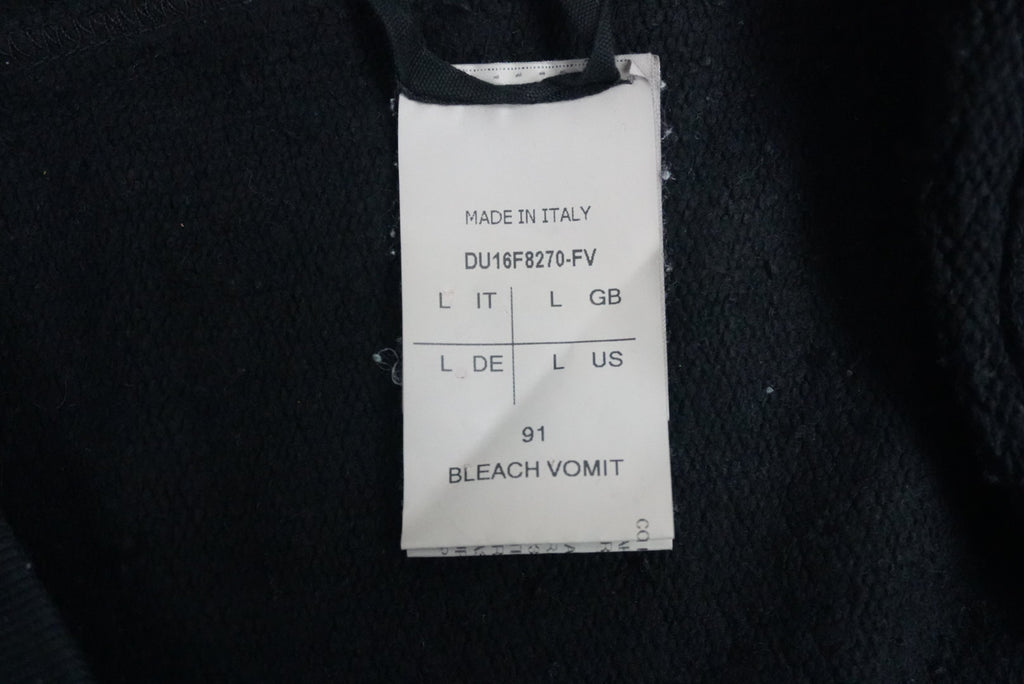 Rick Owens FW16 Mastodon bleach vomit sweatshirt