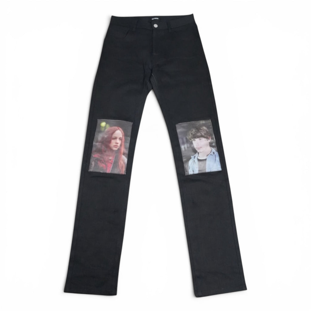 Raf Simons AW18 Christiane F. Patches waxed denim