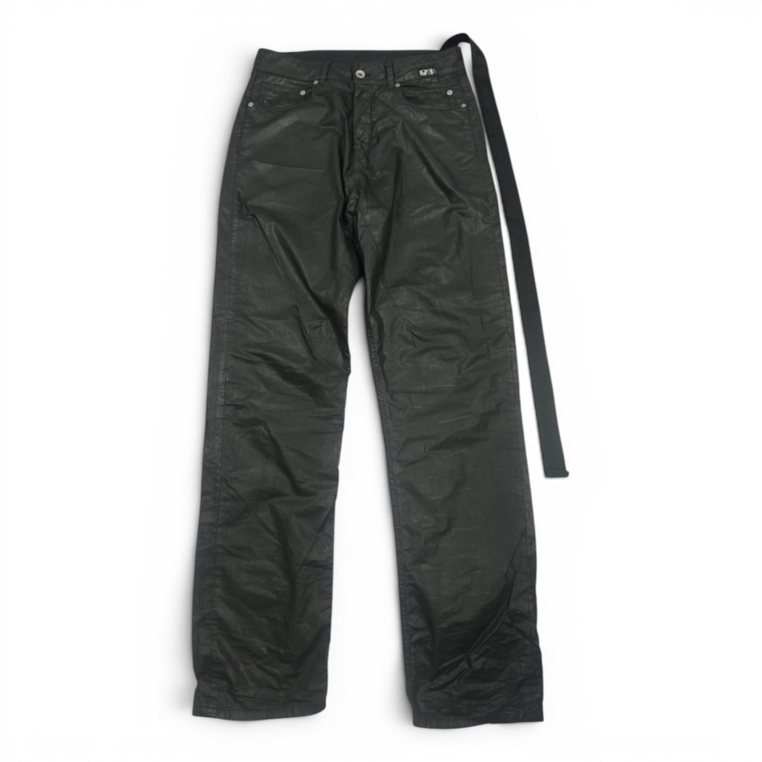 Rick Owens SS21 Phlegethon waxed performa cut jeans