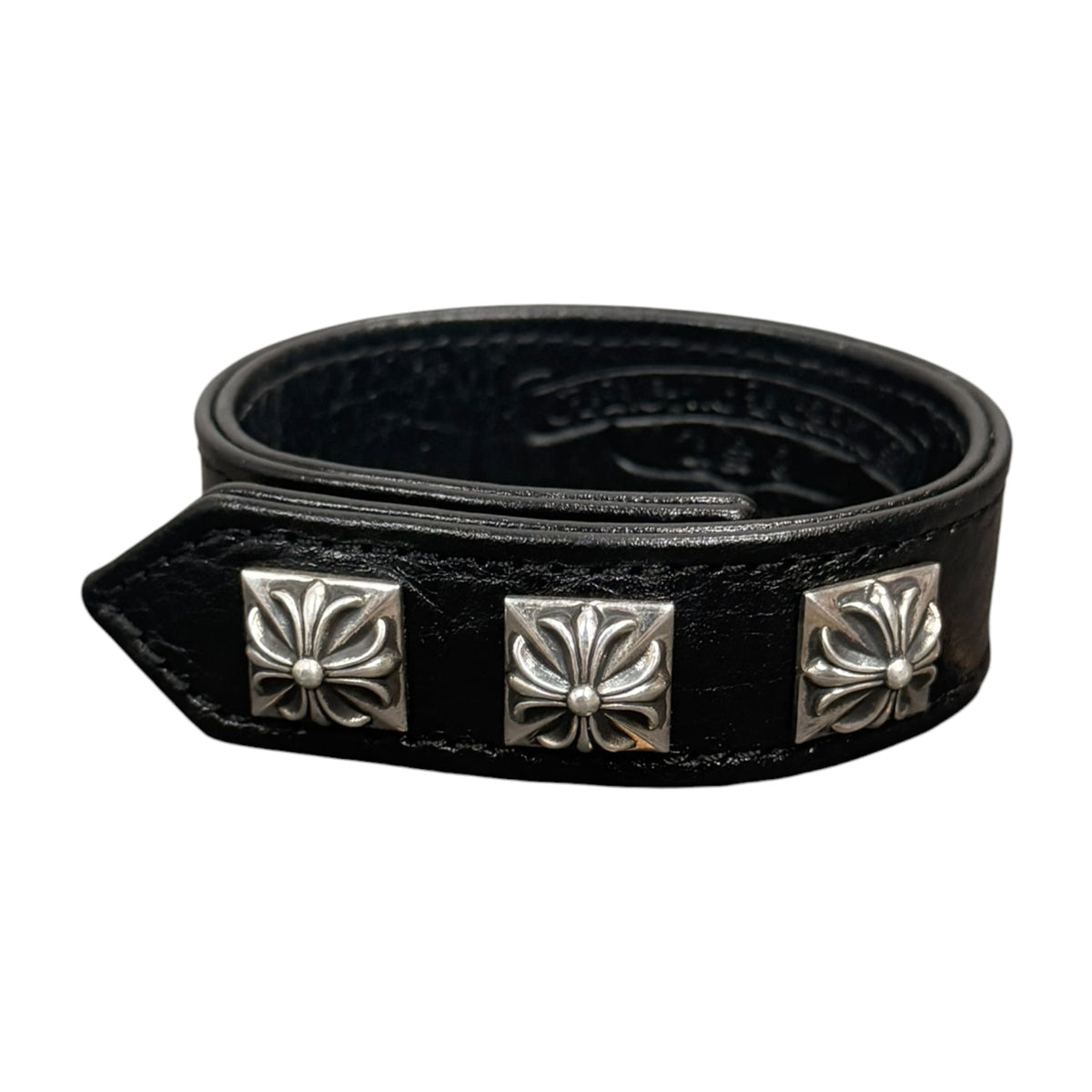 Chrome Hearts 3 Studs Button Snap Bracelet