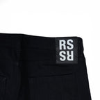 Raf Simons AW18 Christiane F. Wet hair patch waxed denim