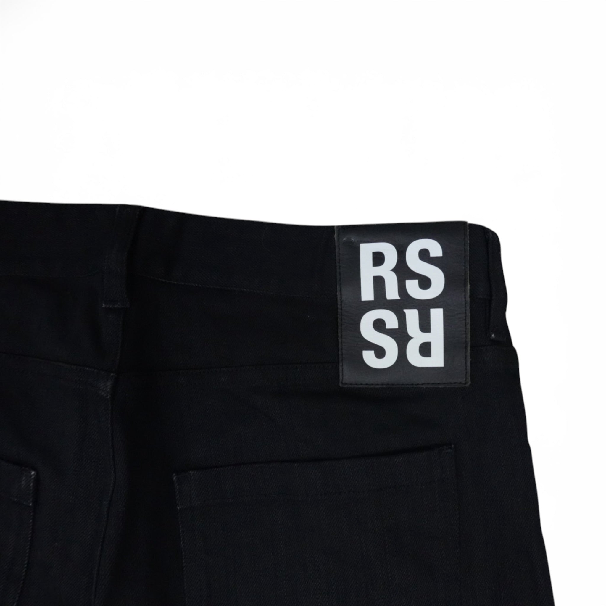 Raf Simons AW18 Christiane F. Wet hair patch waxed denim
