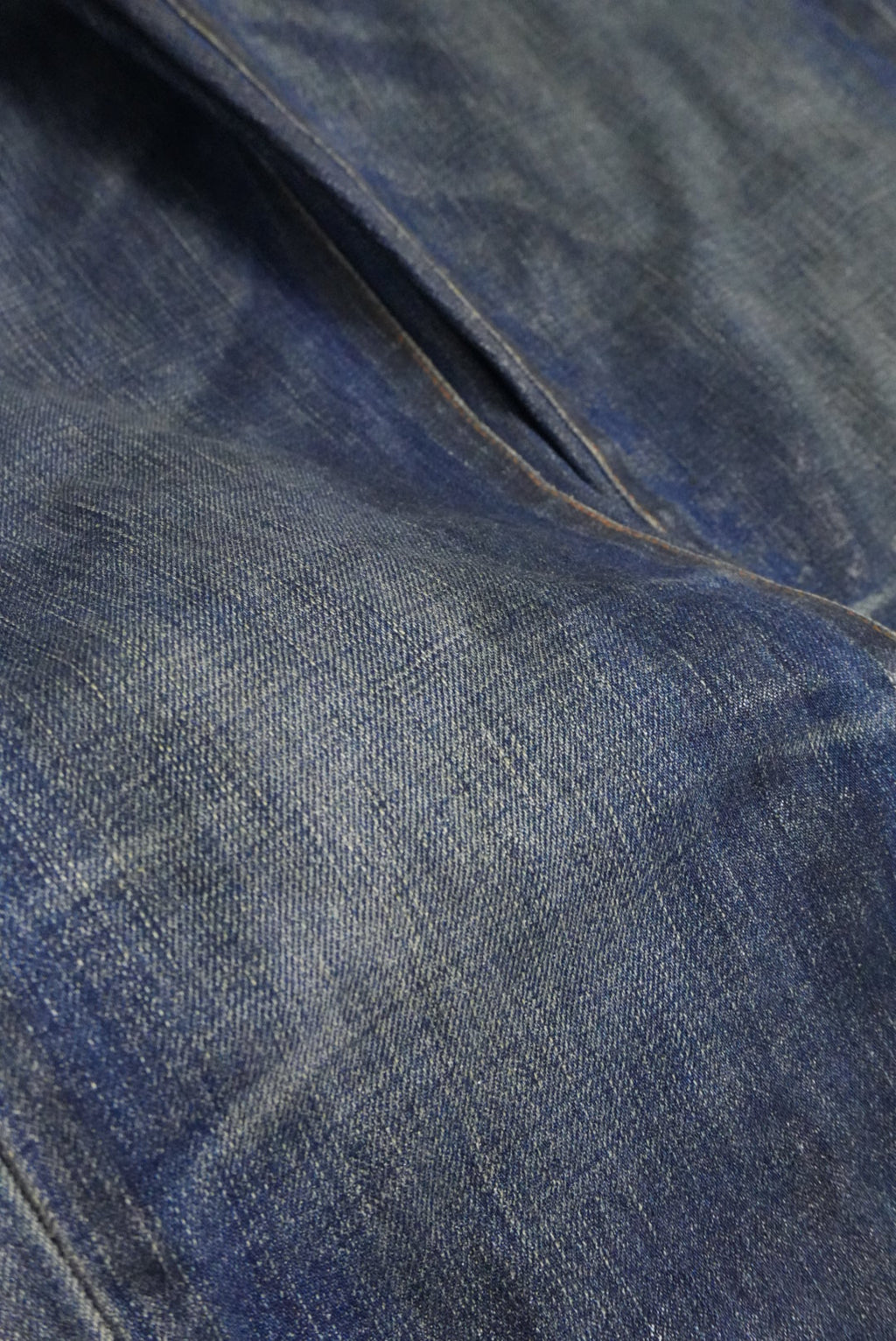 Dior AW07 waxed green “luster” denim