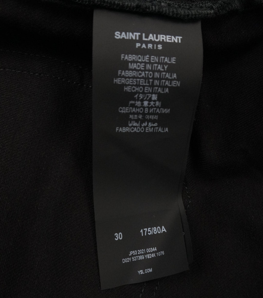 Saint Laurent 2021 waxed denim