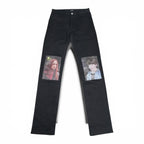 Raf Simons AW18 Christiane F. Patches waxed denim