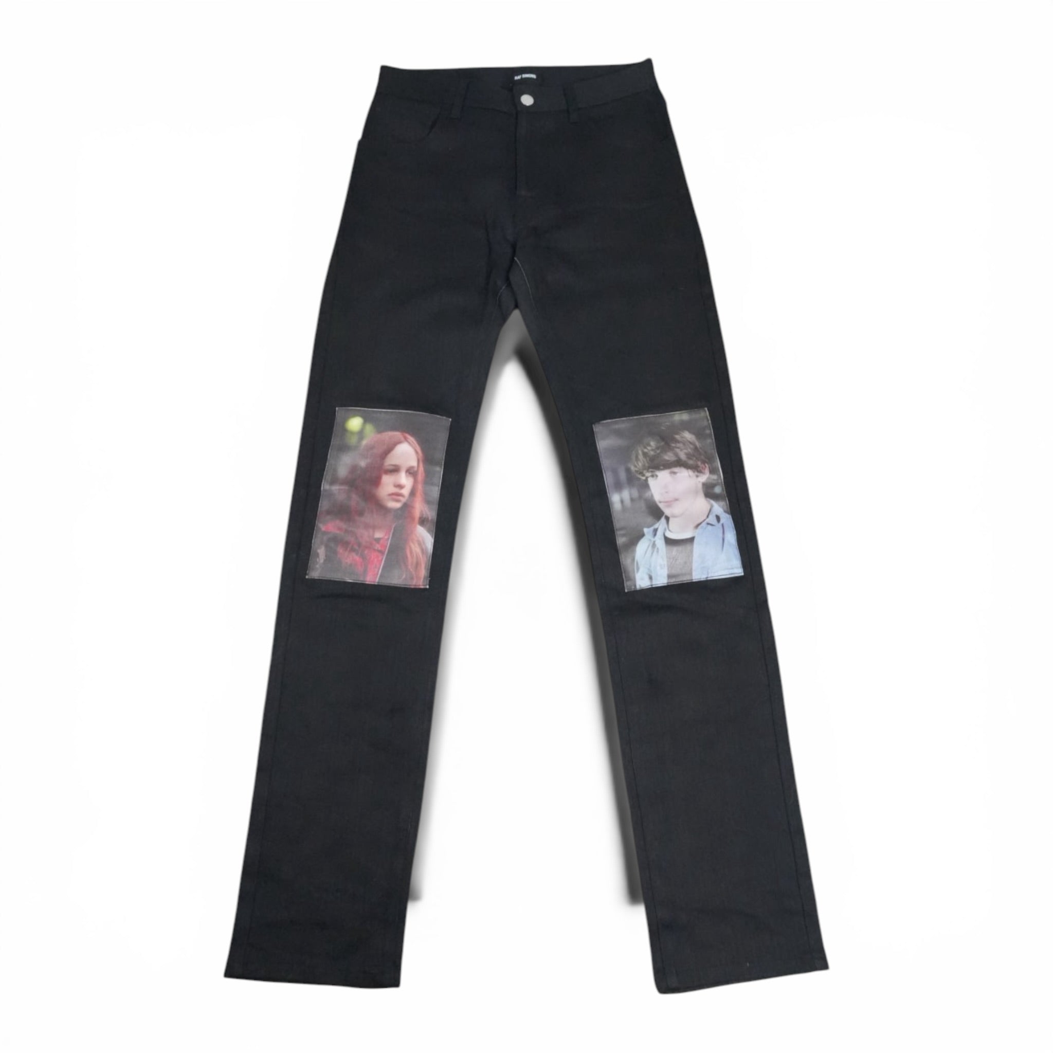 Raf Simons AW18 Christiane F. Patches waxed denim