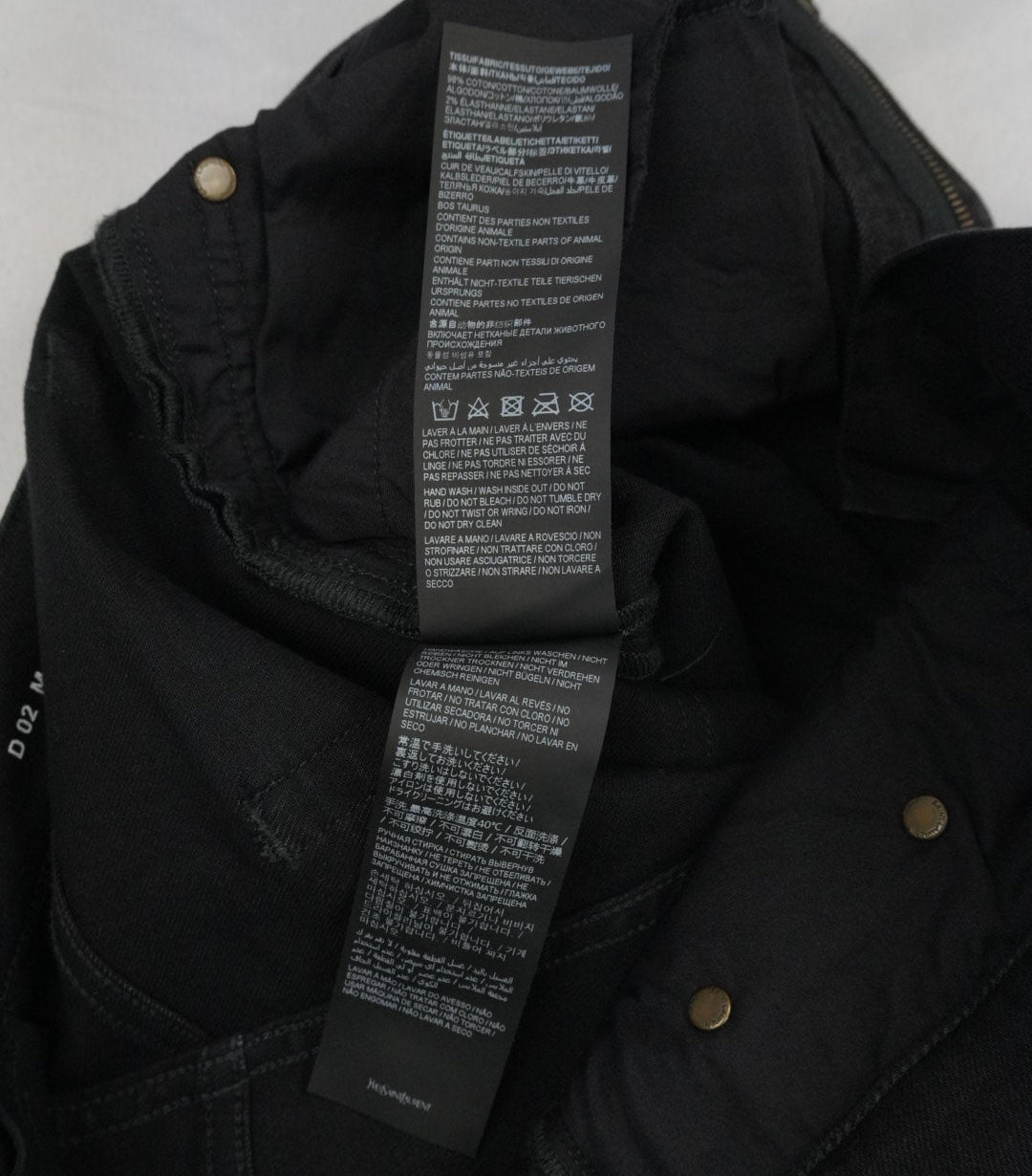 Saint Laurent 2021 waxed denim