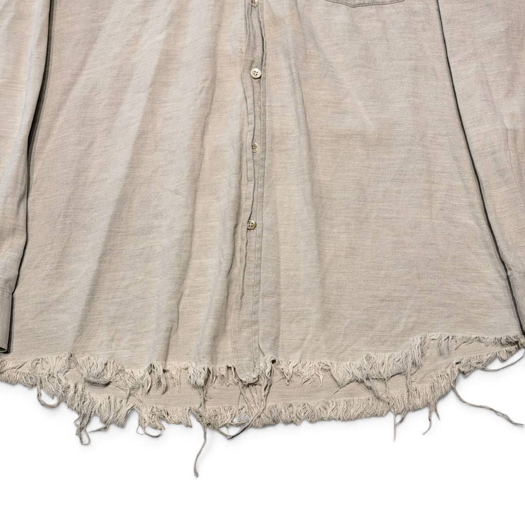 Raf Simons AW02 Virginia Creeper Hooded Frayed Shirt