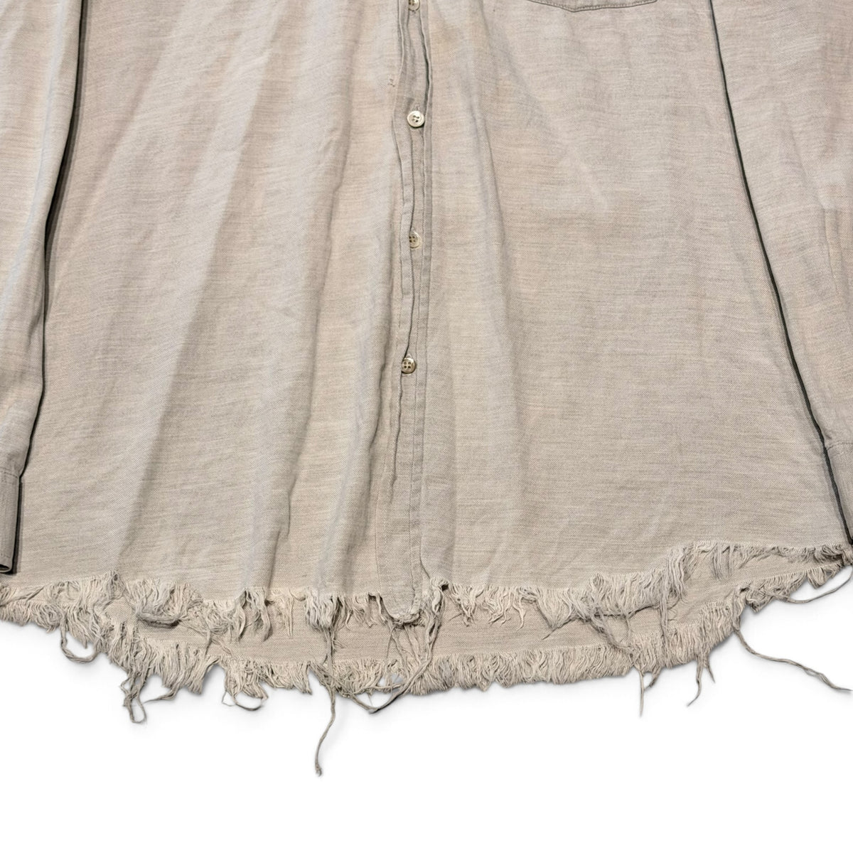 Raf Simons AW02 Virginia Creeper Hooded Frayed Shirt